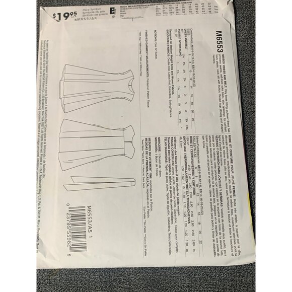 McCall's Fashion Star M6553 Dress Sewing Pattern Sizes 6 -14 uncut 2012 - Picture 2 of 2